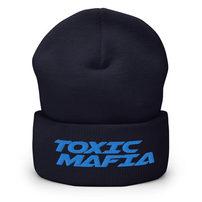 HeyyyyTony Blue Toxic Mafia Cuffed Beanie