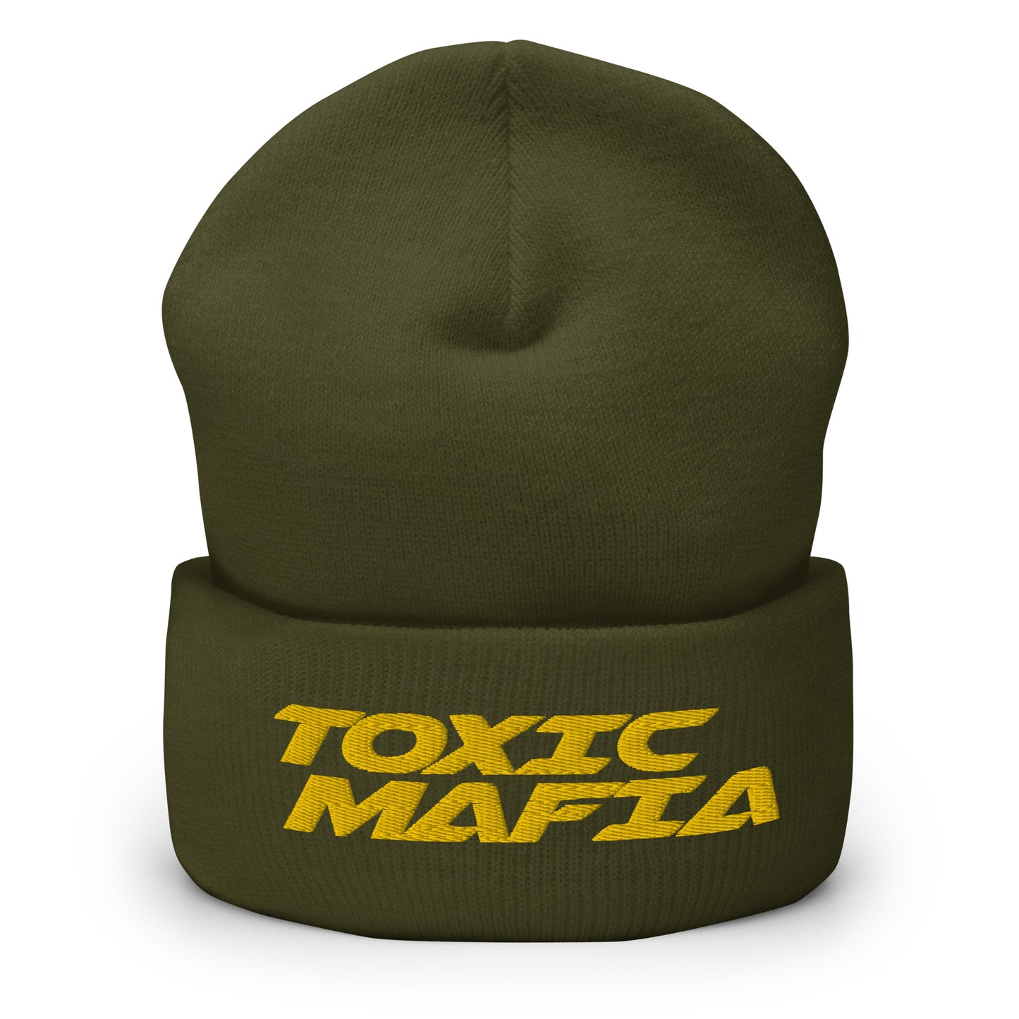 HeyyyyTony Yellow Toxic Mafia Cuffed Beanie