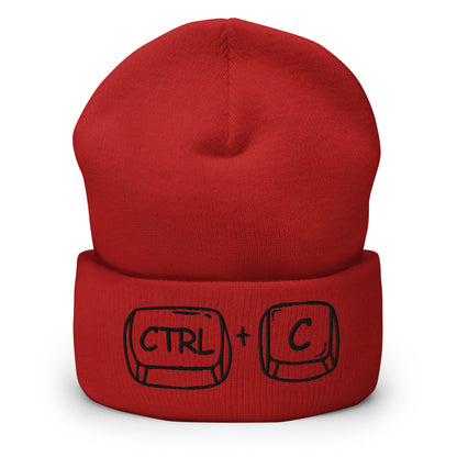 'CTRL + C' Cuffed Beanie