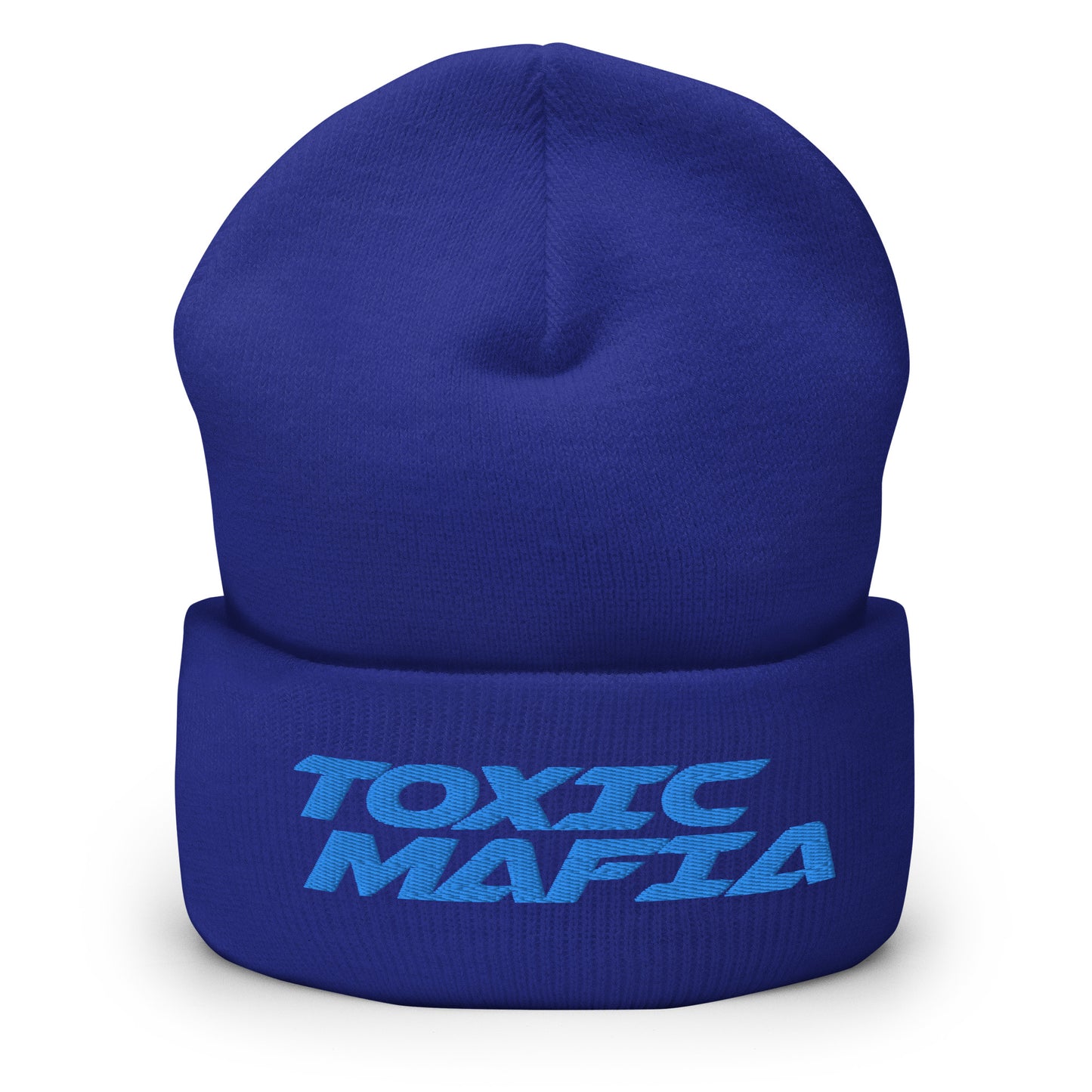 HeyyyyTony Blue Toxic Mafia Cuffed Beanie