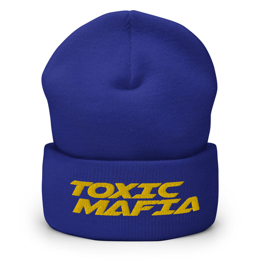 HeyyyyTony Yellow Toxic Mafia Cuffed Beanie