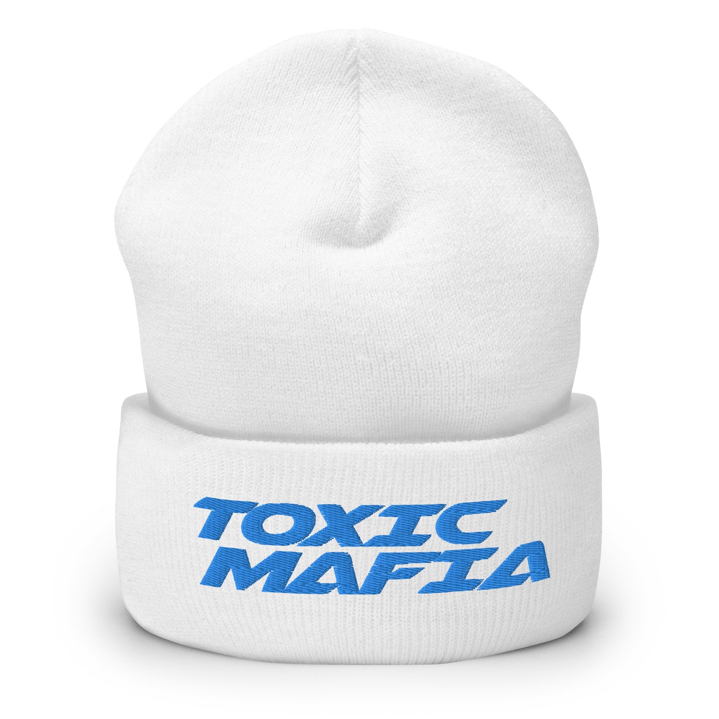 HeyyyyTony Blue Toxic Mafia Cuffed Beanie