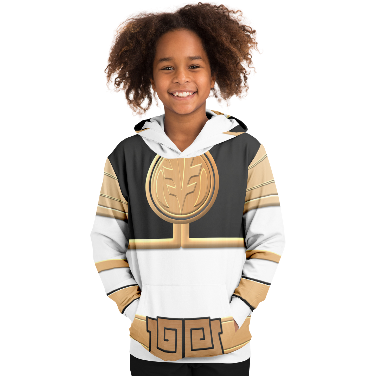 Youth MMPR 'White Ranger' Fashion Hoodie