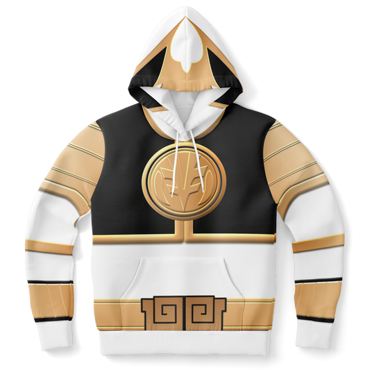 Adult MMPR 'White Ranger' Fashion Hoodie