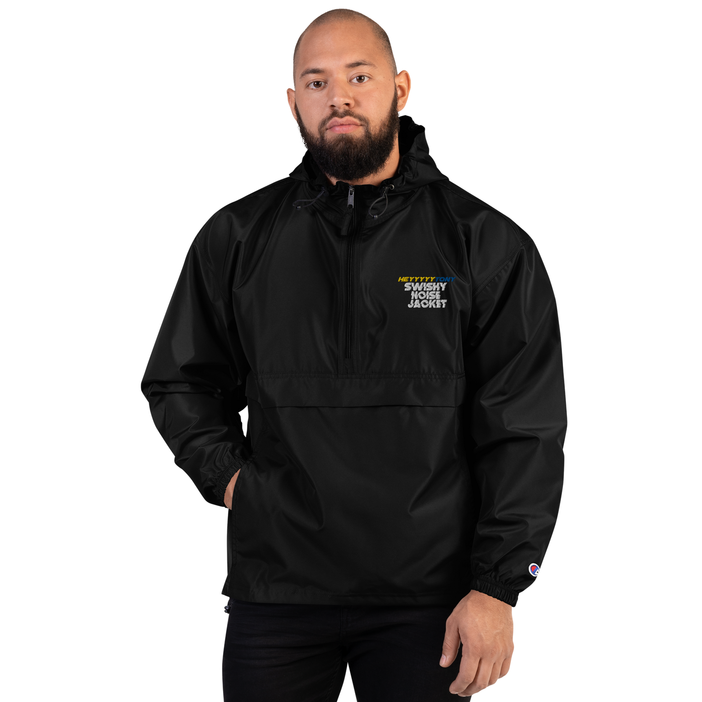 Adult HeyyyyTony Embroidered Champion Packable Jacket