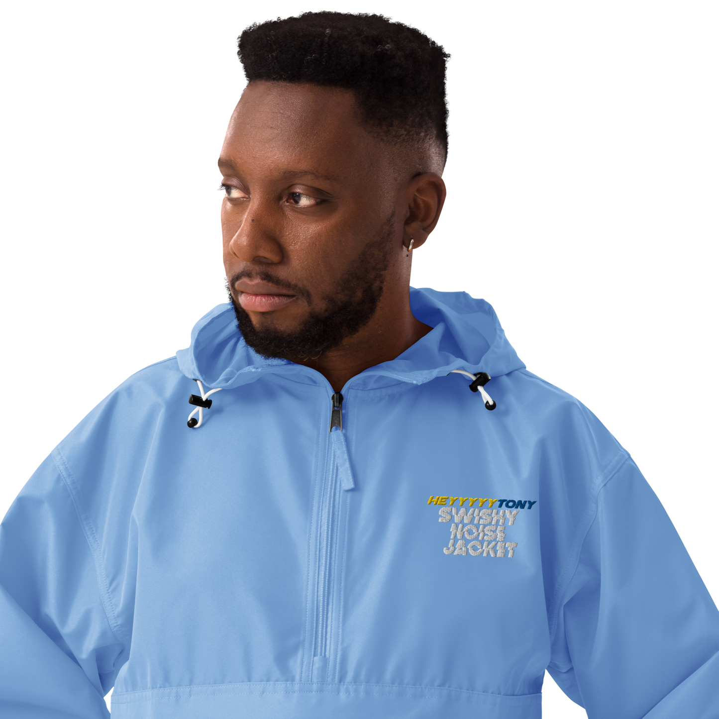 Adult HeyyyyTony Embroidered Champion Packable Jacket