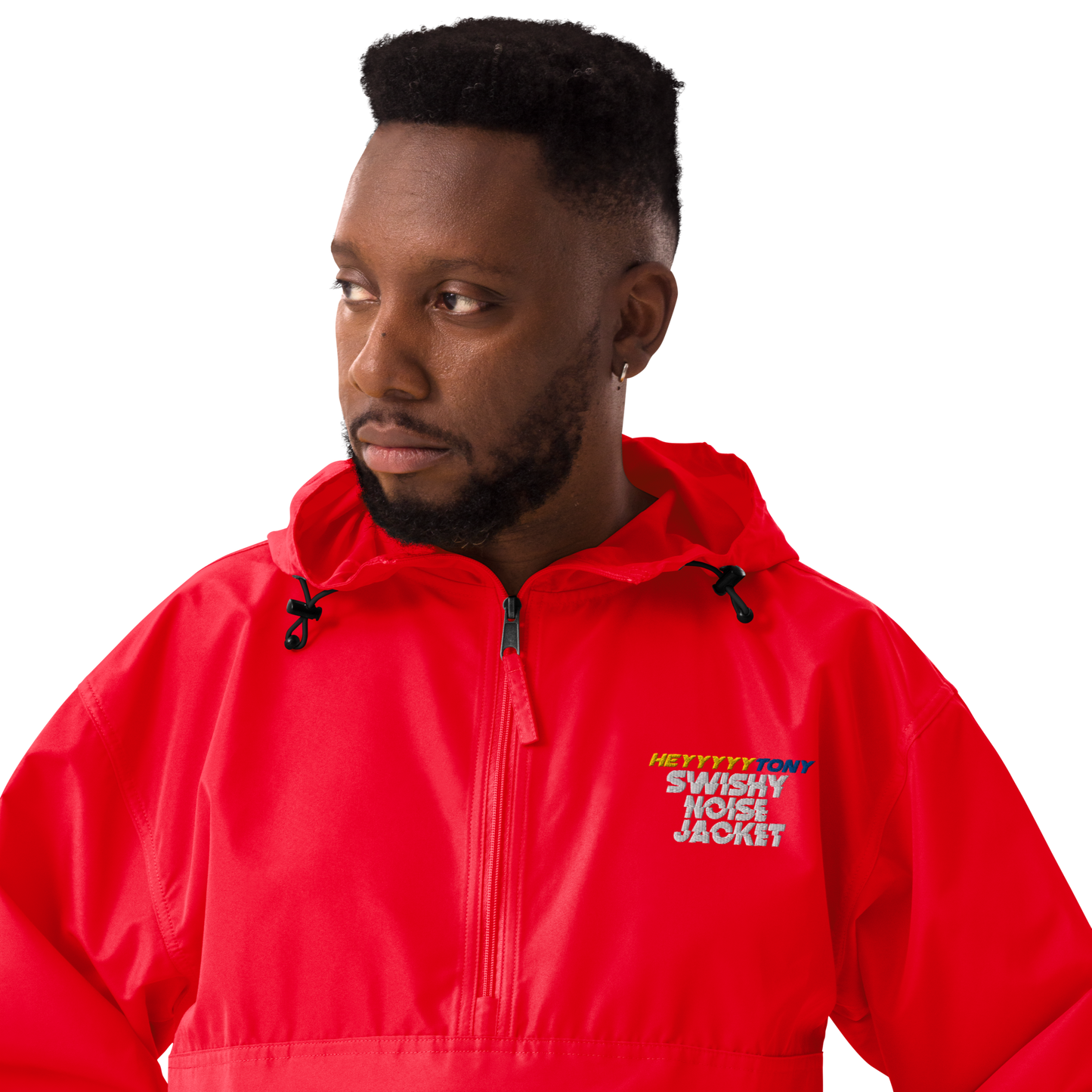 Adult HeyyyyTony Embroidered Champion Packable Jacket