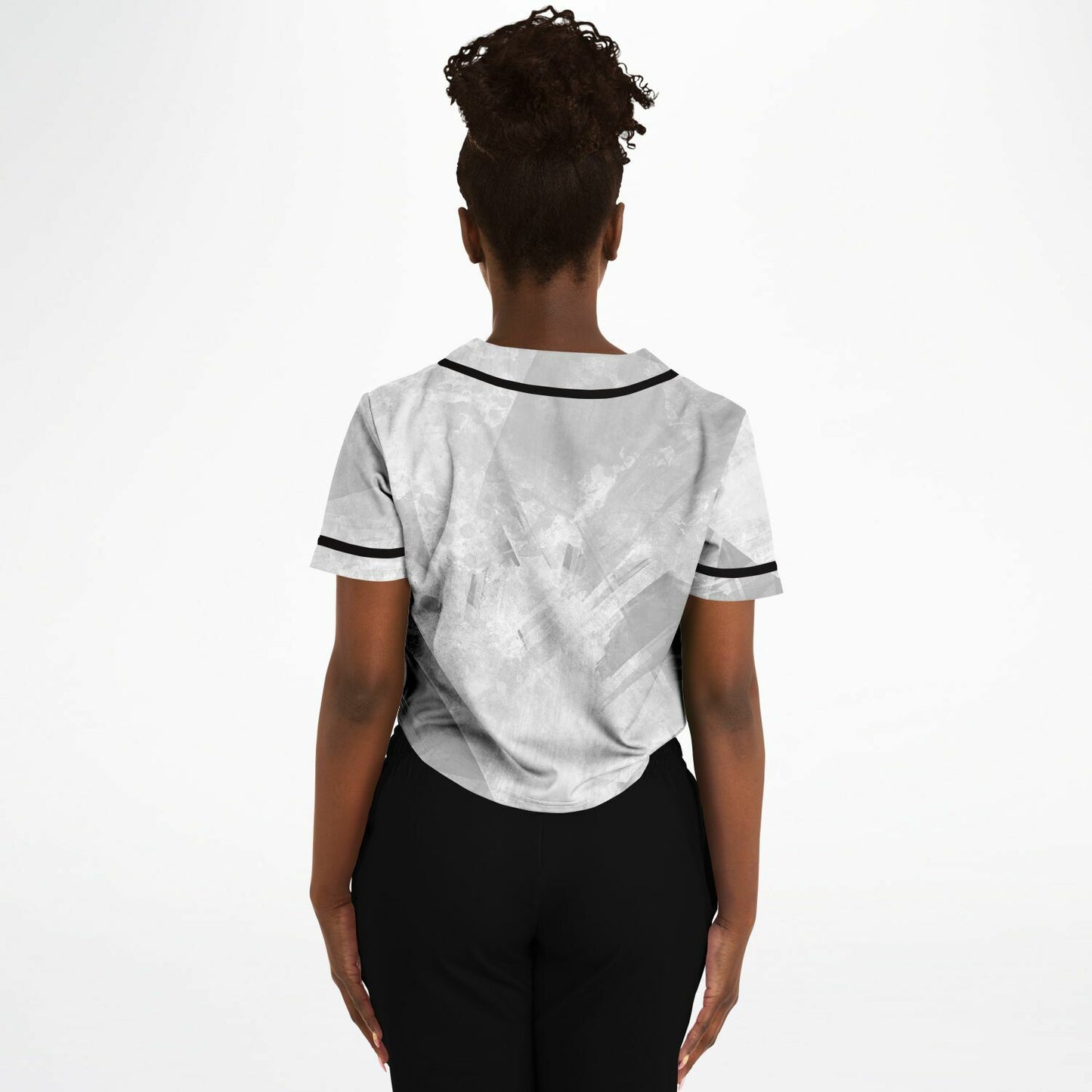 Women's All Over Print Cropped Baseball Jersey