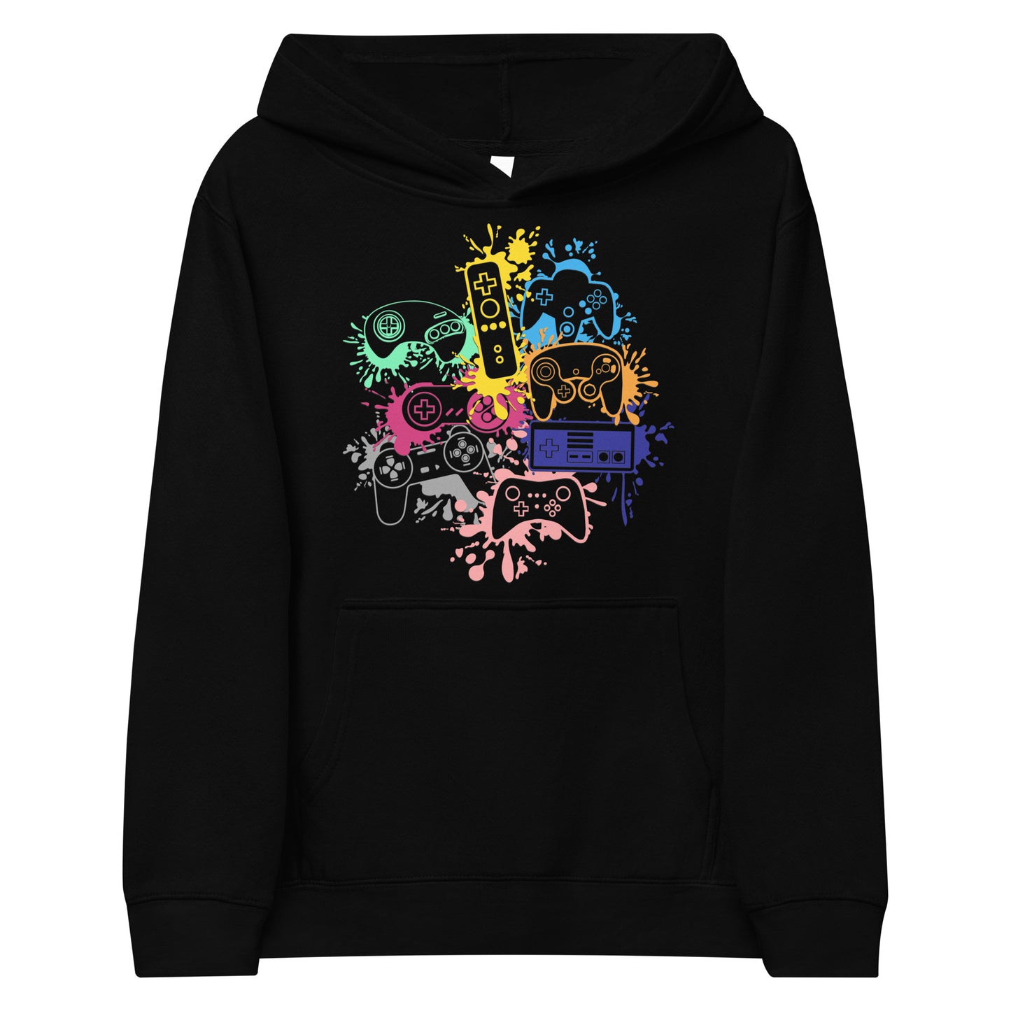 Youth 'Rainbow Controller Splash' Pullover Hoodie