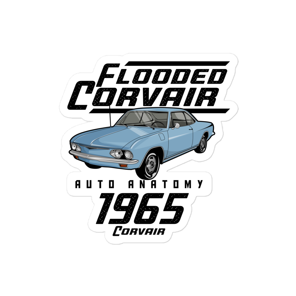 Auto Anatomy 'Flooded Corvair' Sticker