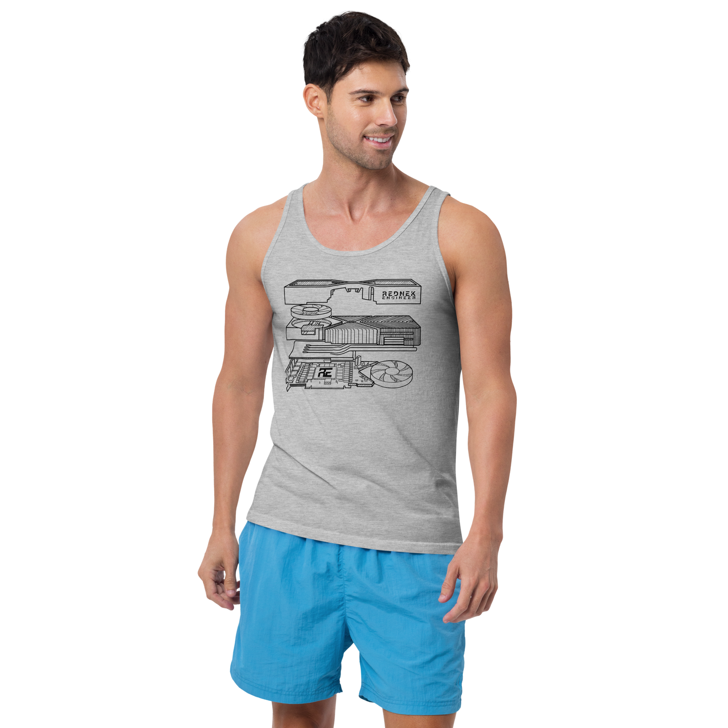 Men's RE 'Blueprint' Staple Tank Top