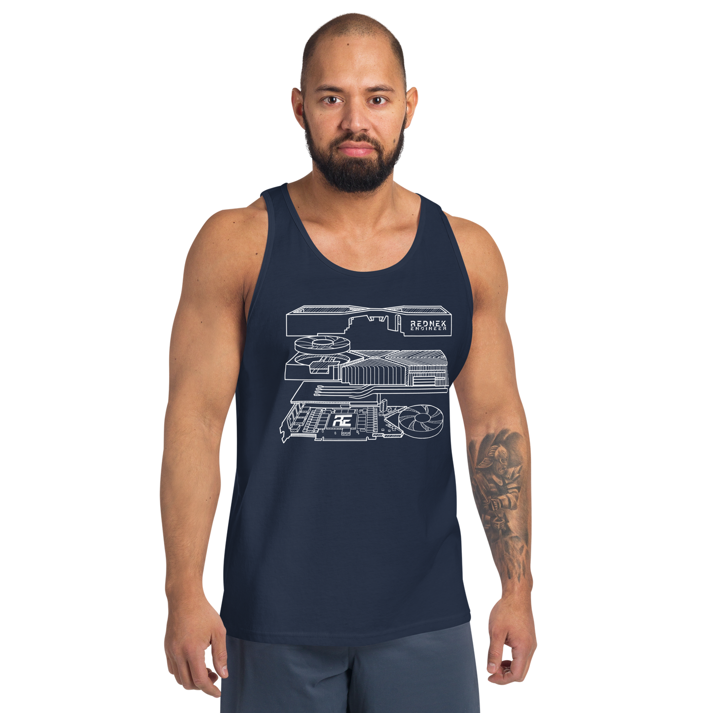 Men's RE 'Blueprint' Staple Tank Top