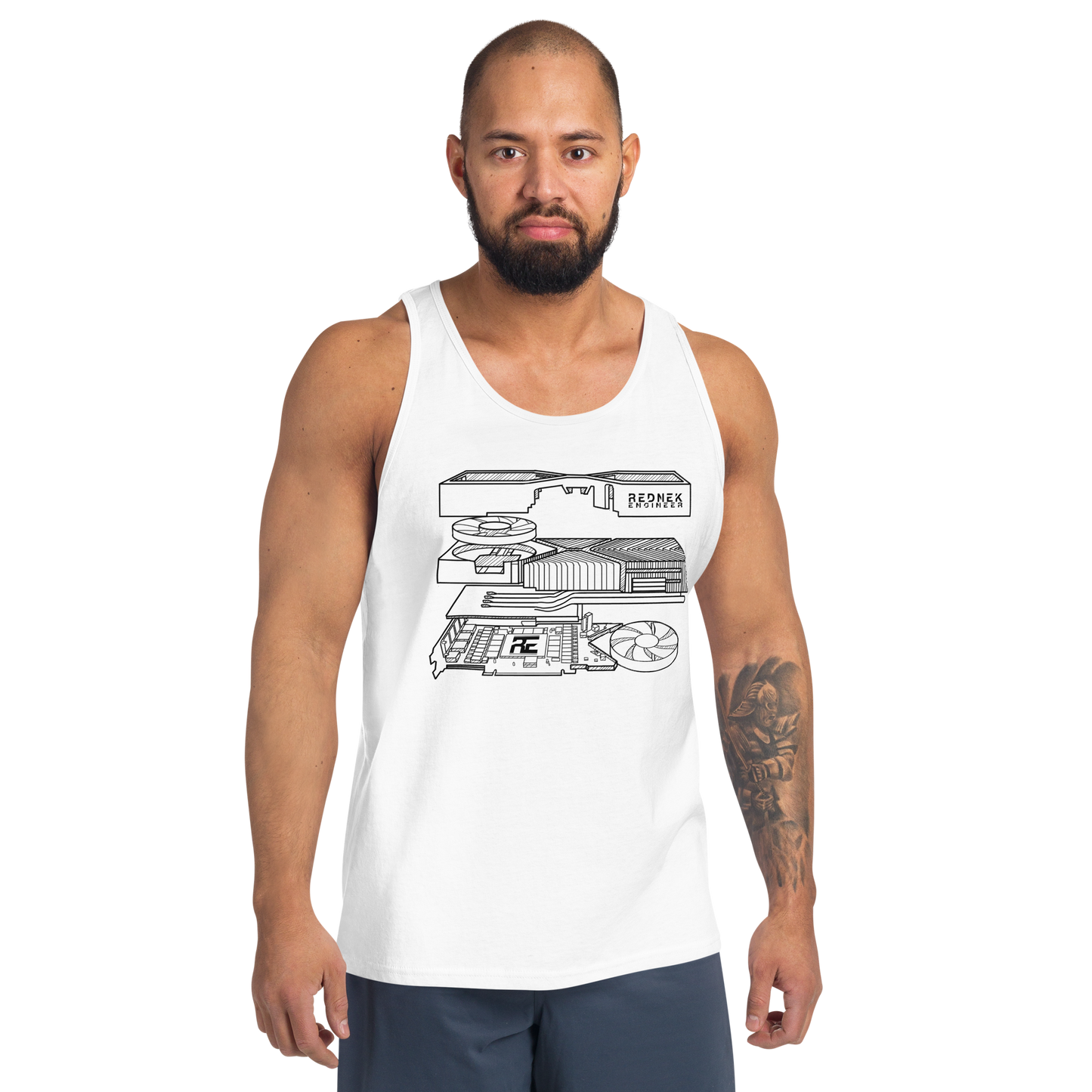 Men's RE 'Blueprint' Staple Tank Top