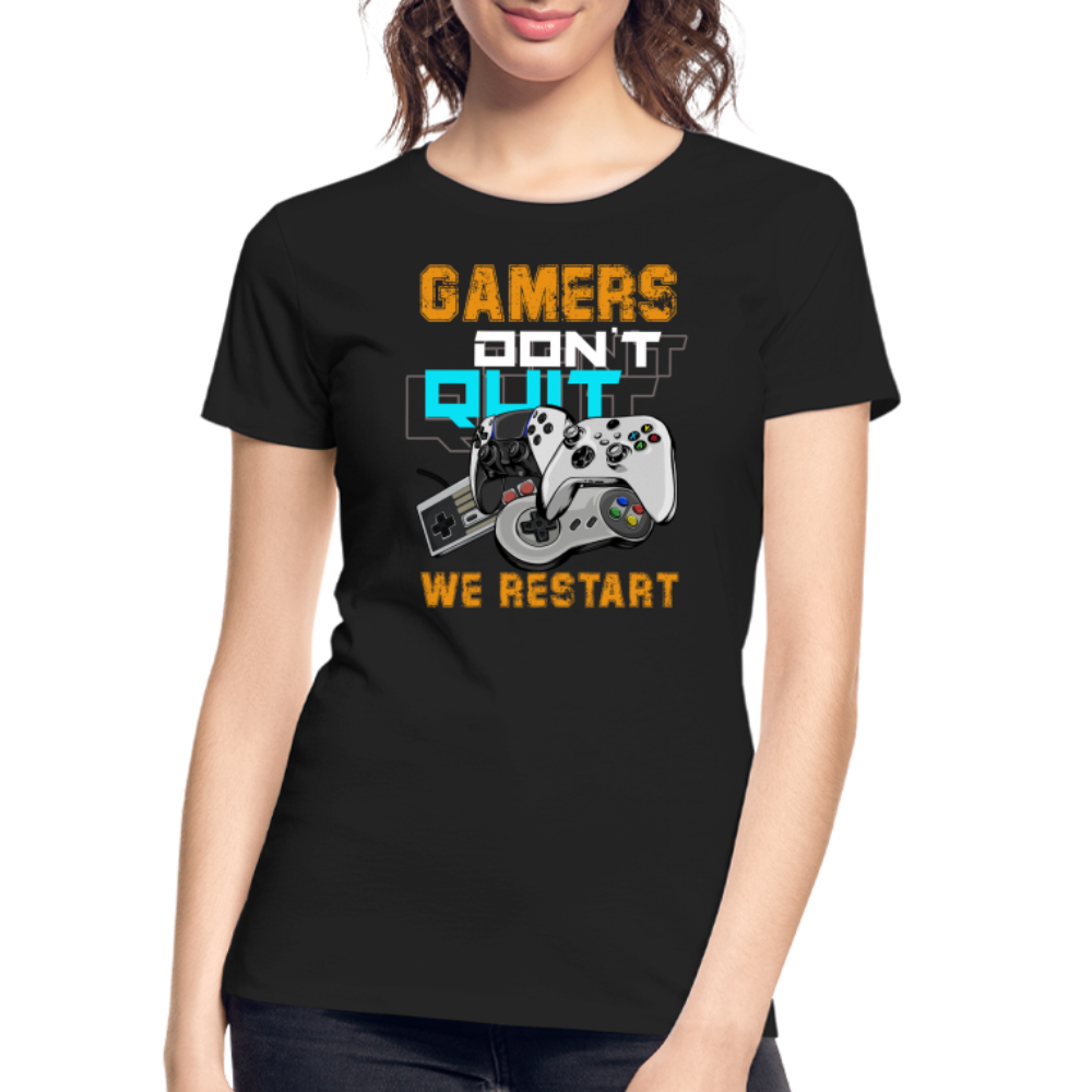 GU 'Gamers Don't Quit' Women’s Premium Organic T-Shirt - black