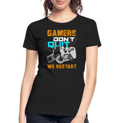 GU 'Gamers Don't Quit' Women’s Premium Organic T-Shirt - black