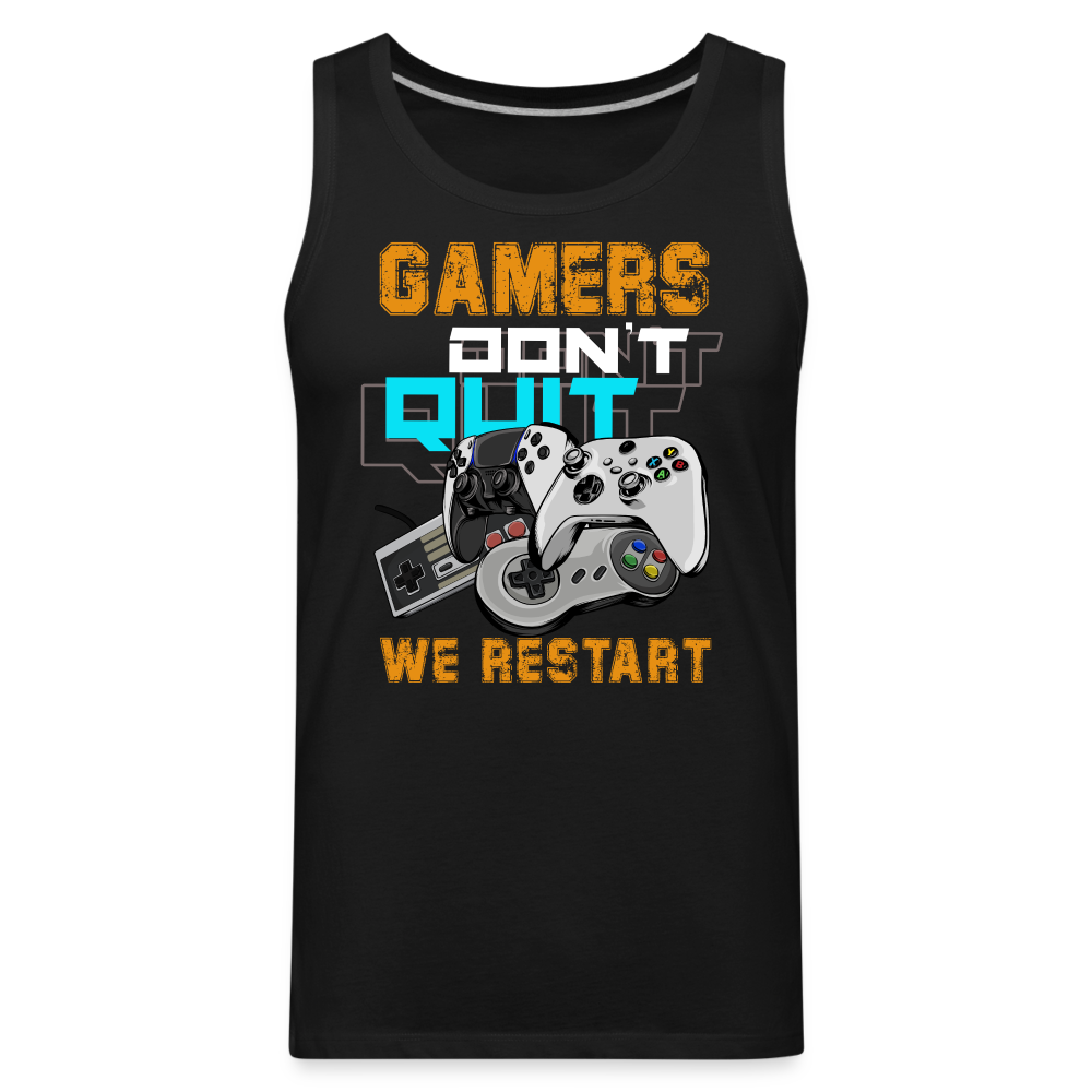 GU 'Gamers Don't Quit' Men’s Premium Tank - black