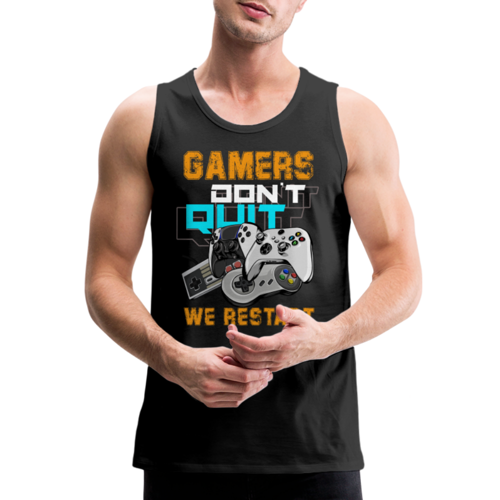 GU 'Gamers Don't Quit' Men’s Premium Tank - black