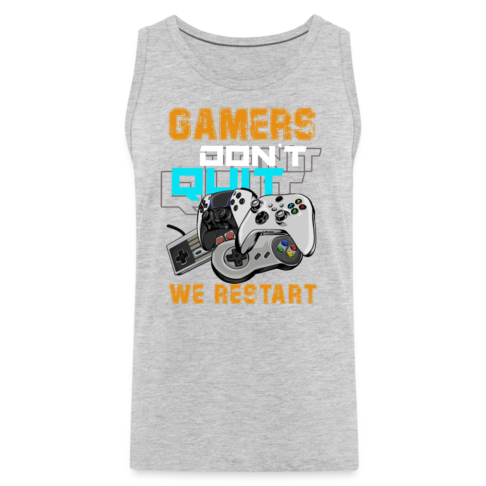 GU 'Gamers Don't Quit' Men’s Premium Tank - heather gray