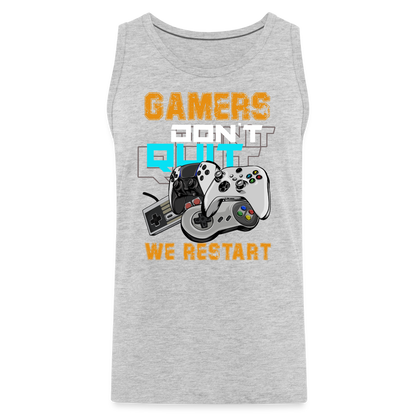 GU 'Gamers Don't Quit' Men’s Premium Tank - heather gray