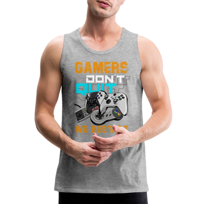 GU 'Gamers Don't Quit' Men’s Premium Tank - heather gray