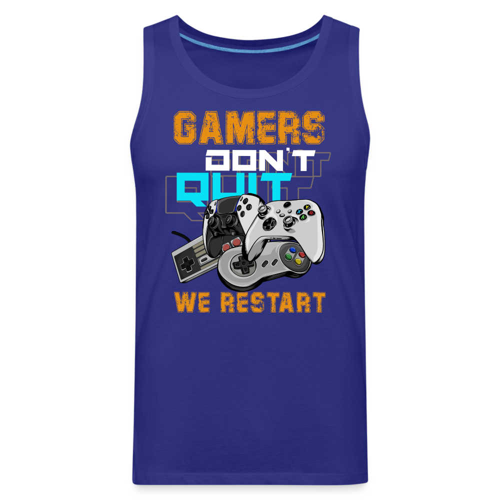 GU 'Gamers Don't Quit' Men’s Premium Tank - royal blue