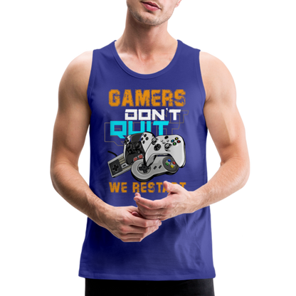 GU 'Gamers Don't Quit' Men’s Premium Tank - royal blue