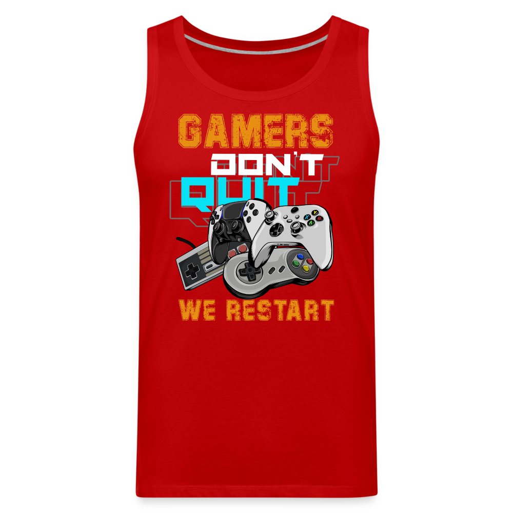 GU 'Gamers Don't Quit' Men’s Premium Tank - red