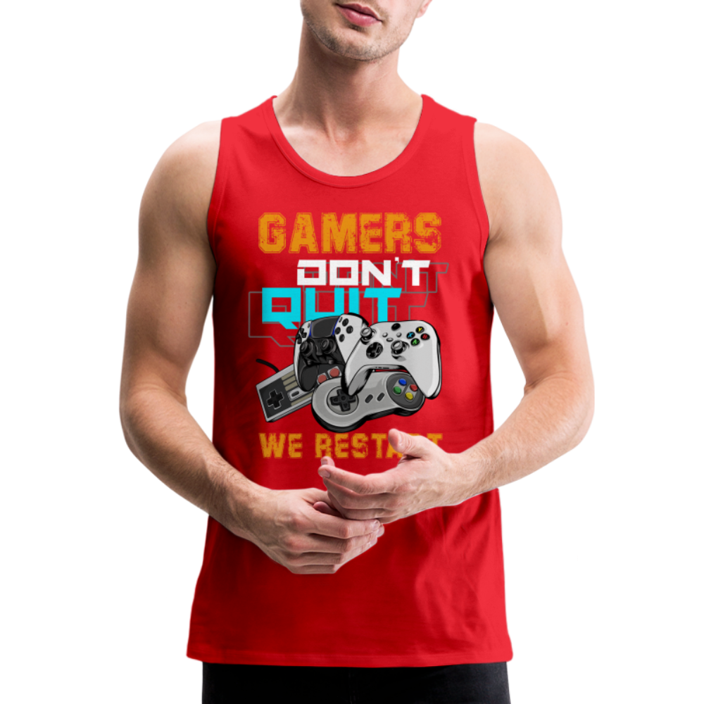 GU 'Gamers Don't Quit' Men’s Premium Tank - red