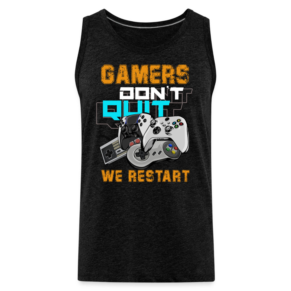 GU 'Gamers Don't Quit' Men’s Premium Tank - charcoal grey