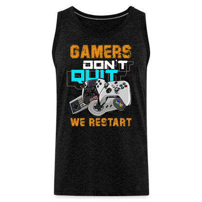 GU 'Gamers Don't Quit' Men’s Premium Tank - charcoal grey