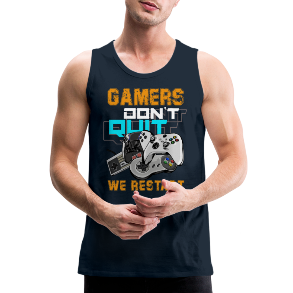 GU 'Gamers Don't Quit' Men’s Premium Tank - deep navy