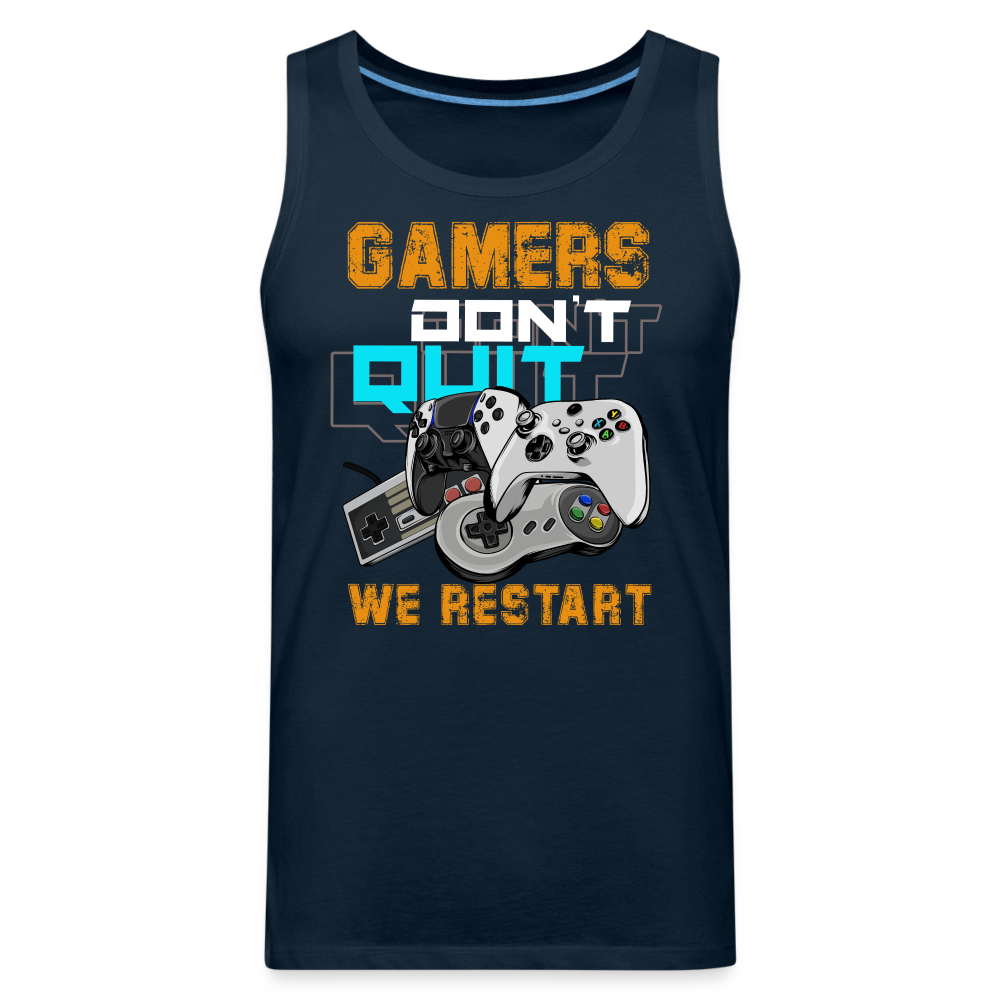 GU 'Gamers Don't Quit' Men’s Premium Tank - deep navy