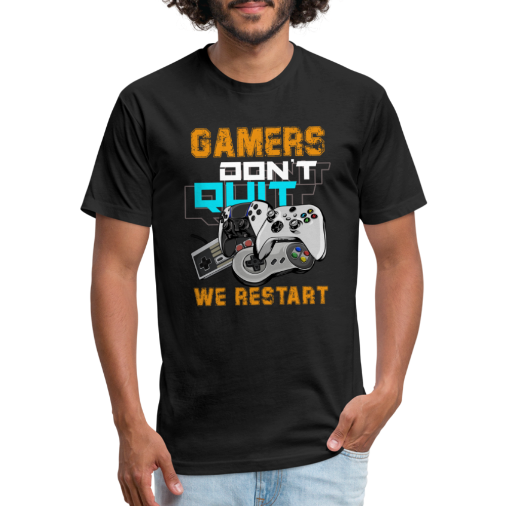 GU 'Gamers Don't Quit' Fitted T-Shirt - black