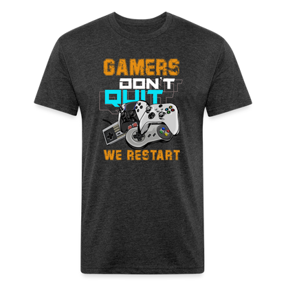 GU 'Gamers Don't Quit' Fitted T-Shirt - heather black