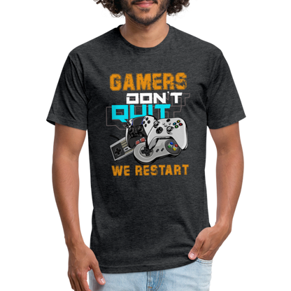 GU 'Gamers Don't Quit' Fitted T-Shirt - heather black