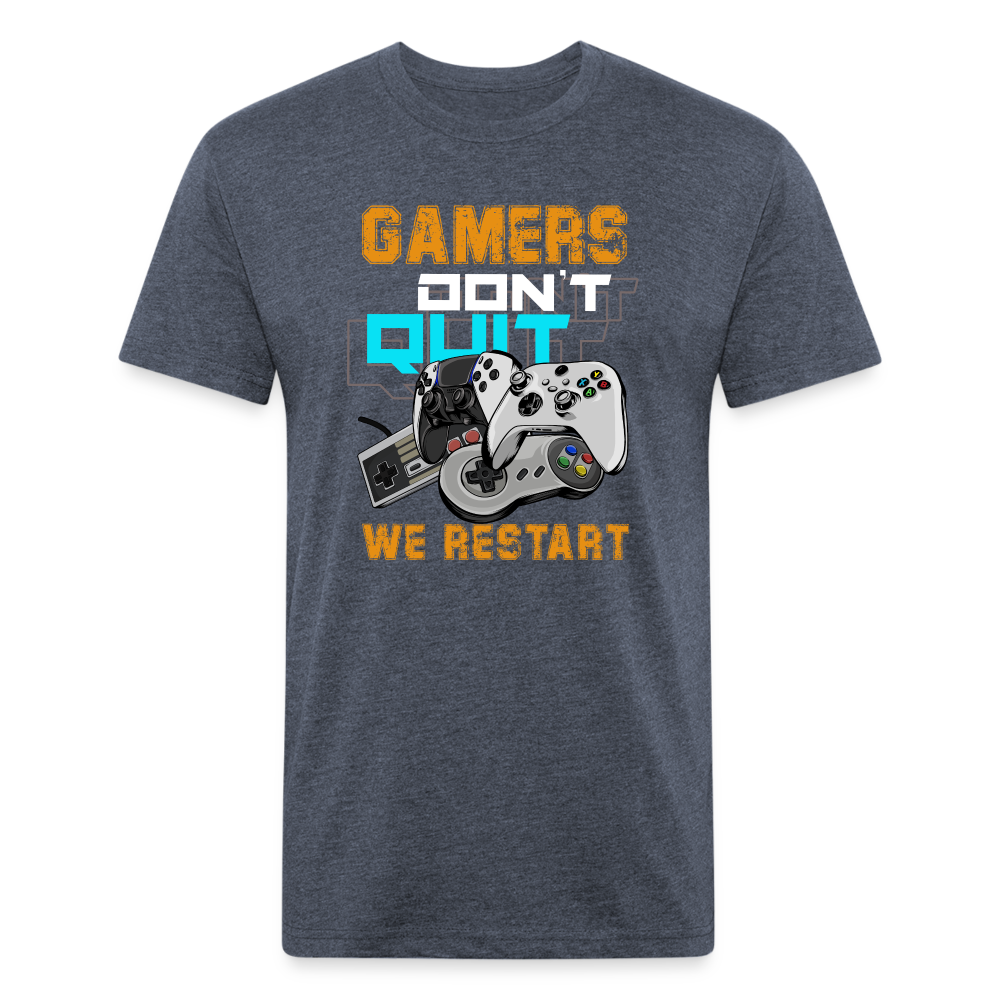 GU 'Gamers Don't Quit' Fitted T-Shirt - heather navy