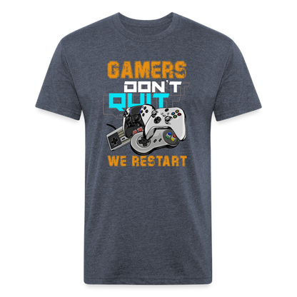 GU 'Gamers Don't Quit' Fitted T-Shirt - heather navy