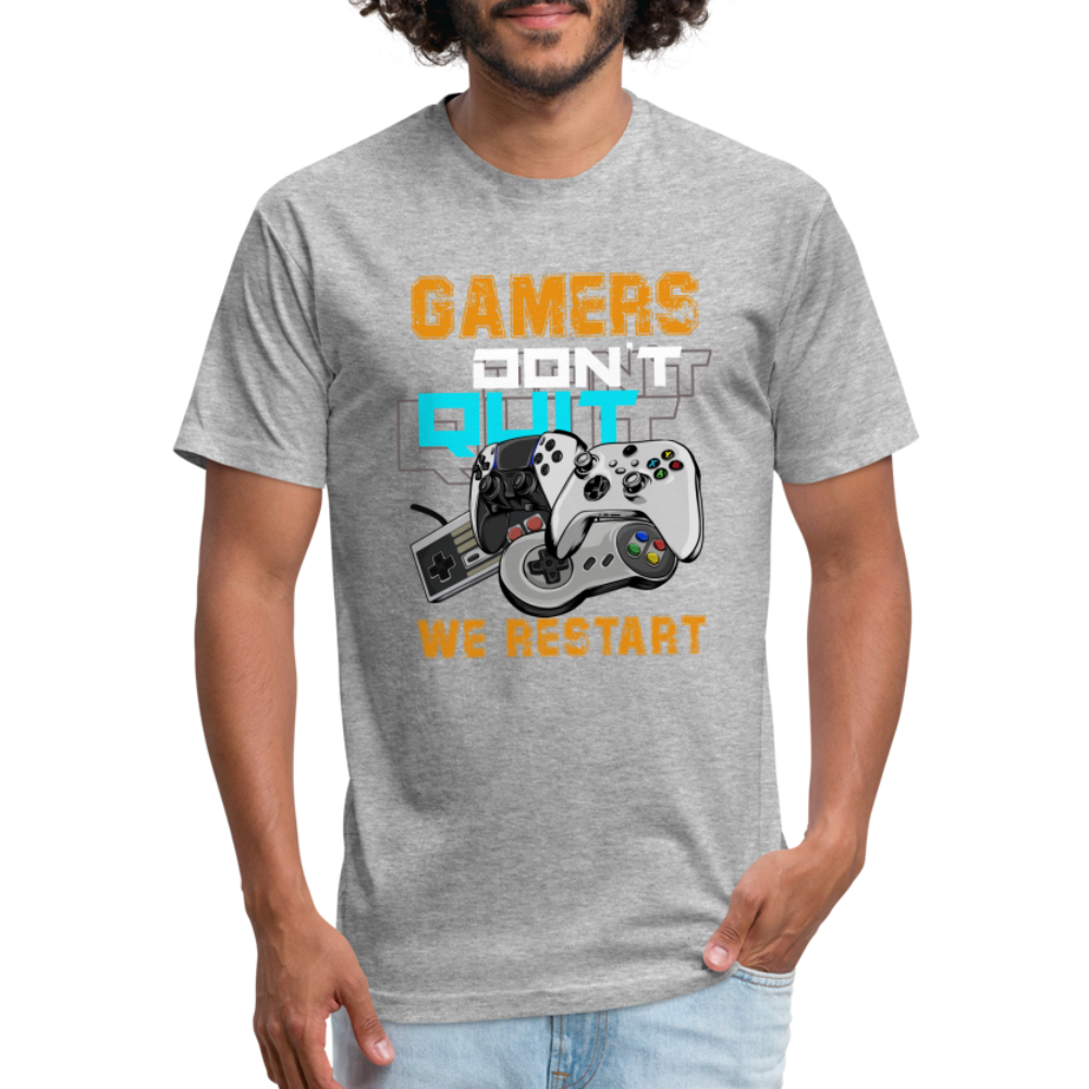 GU 'Gamers Don't Quit' Fitted T-Shirt - heather gray