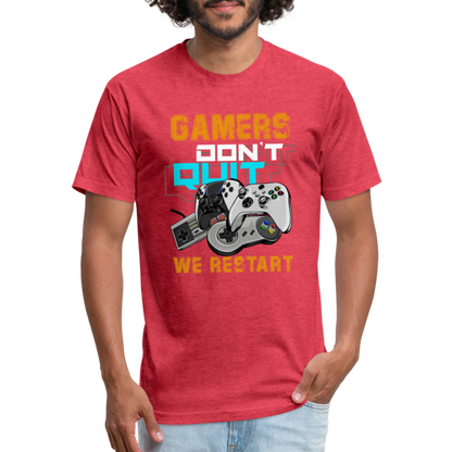 GU 'Gamers Don't Quit' Fitted T-Shirt - heather red