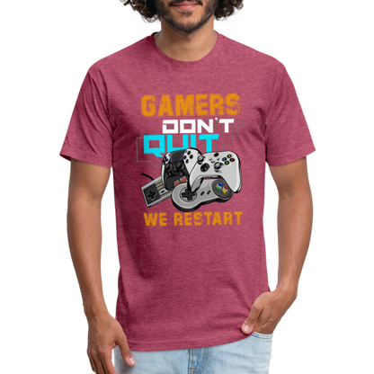 GU 'Gamers Don't Quit' Fitted T-Shirt - heather burgundy