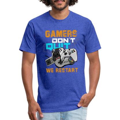 GU 'Gamers Don't Quit' Fitted T-Shirt - heather royal