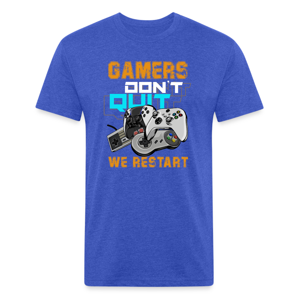 GU 'Gamers Don't Quit' Fitted T-Shirt - heather royal