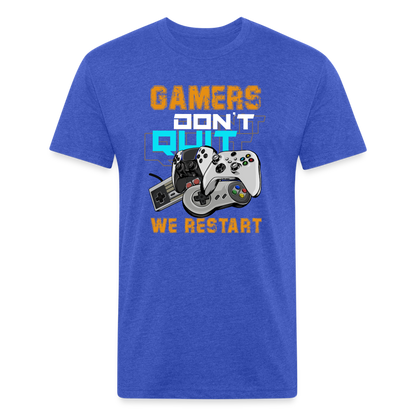 GU 'Gamers Don't Quit' Fitted T-Shirt - heather royal