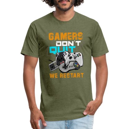 GU 'Gamers Don't Quit' Fitted T-Shirt - heather military green