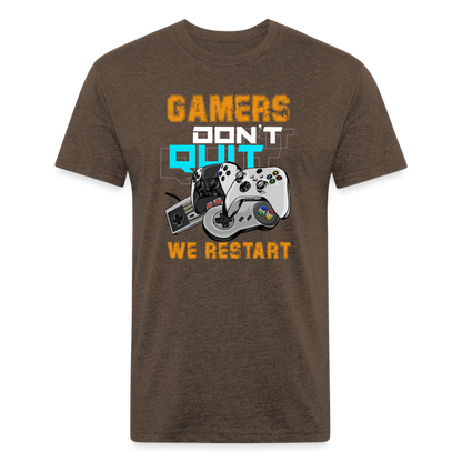 GU 'Gamers Don't Quit' Fitted T-Shirt - heather espresso