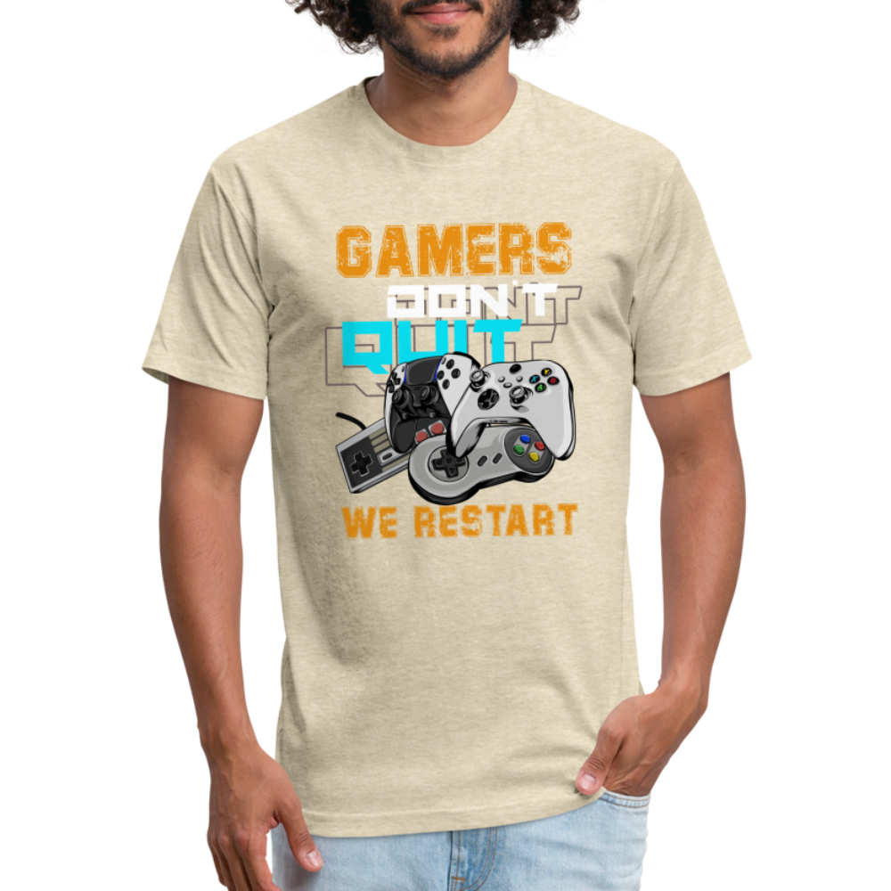 GU 'Gamers Don't Quit' Fitted T-Shirt - heather cream