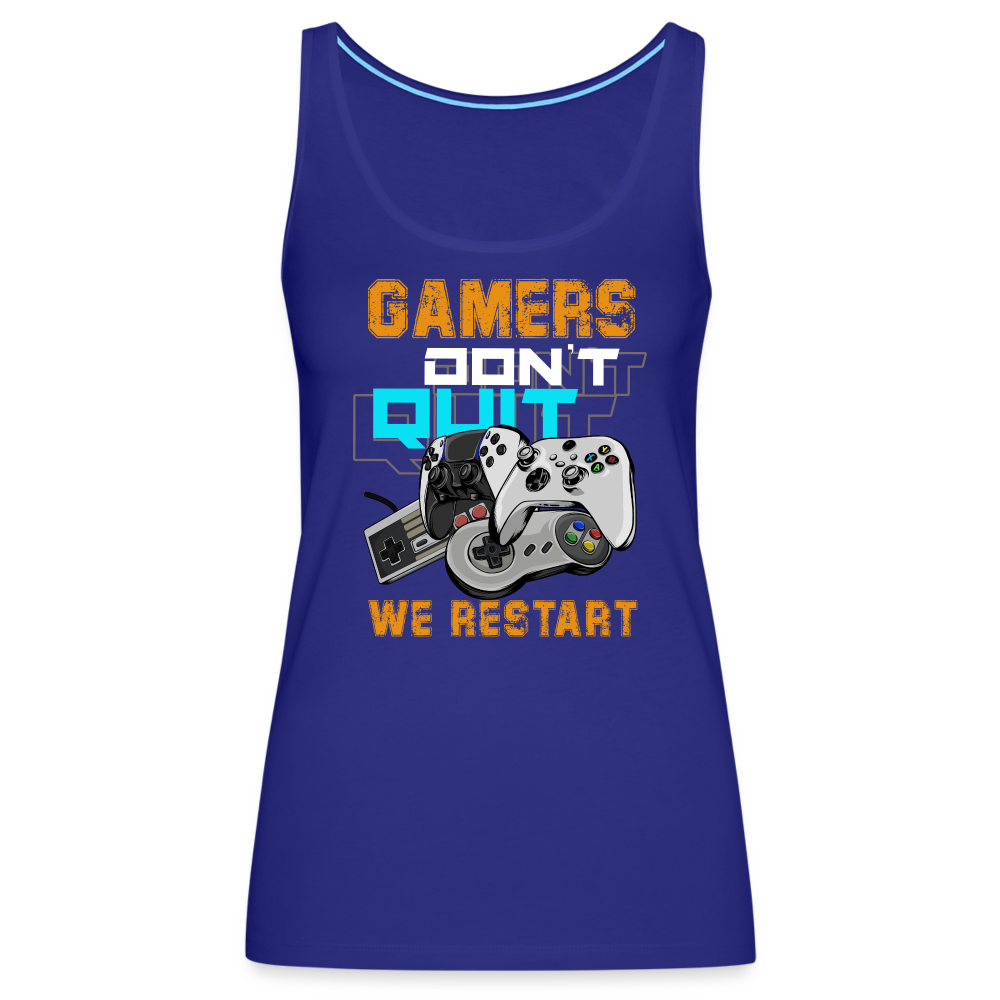 GU 'Gamers Don't Quit' Women’s Premium Tank Top - royal blue