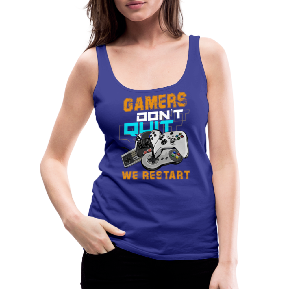 GU 'Gamers Don't Quit' Women’s Premium Tank Top - royal blue