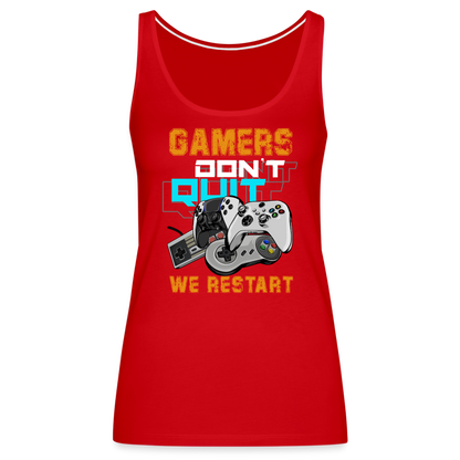 GU 'Gamers Don't Quit' Women’s Premium Tank Top - red