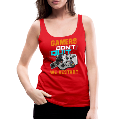 GU 'Gamers Don't Quit' Women’s Premium Tank Top - red